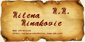 Milena Minaković vizit kartica